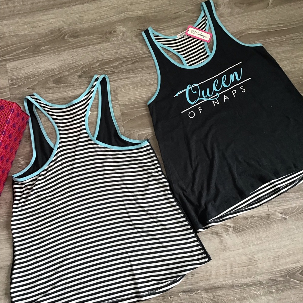 PJ SALVAGE Graphic Queen of Naps Racerback Top